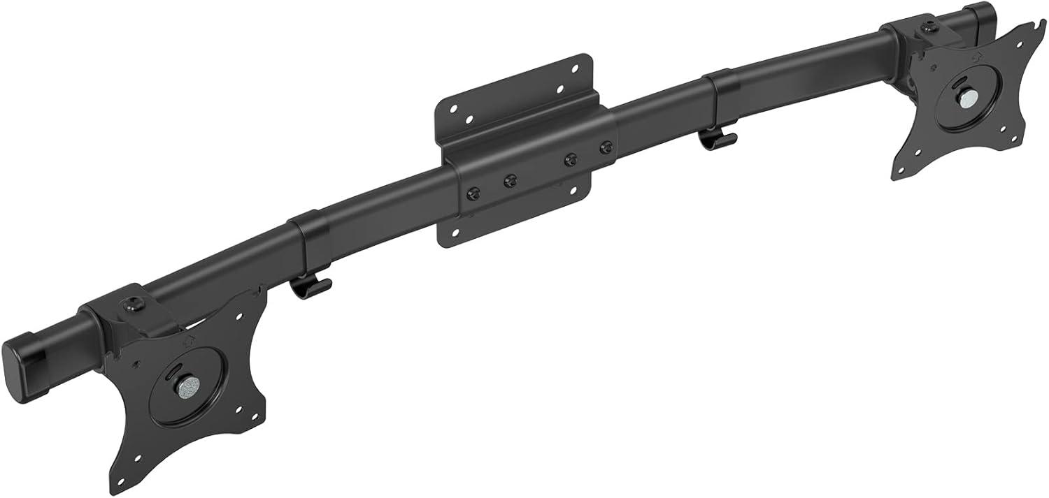 Black Steel Dual VESA Monitor Wall Mount Bracket