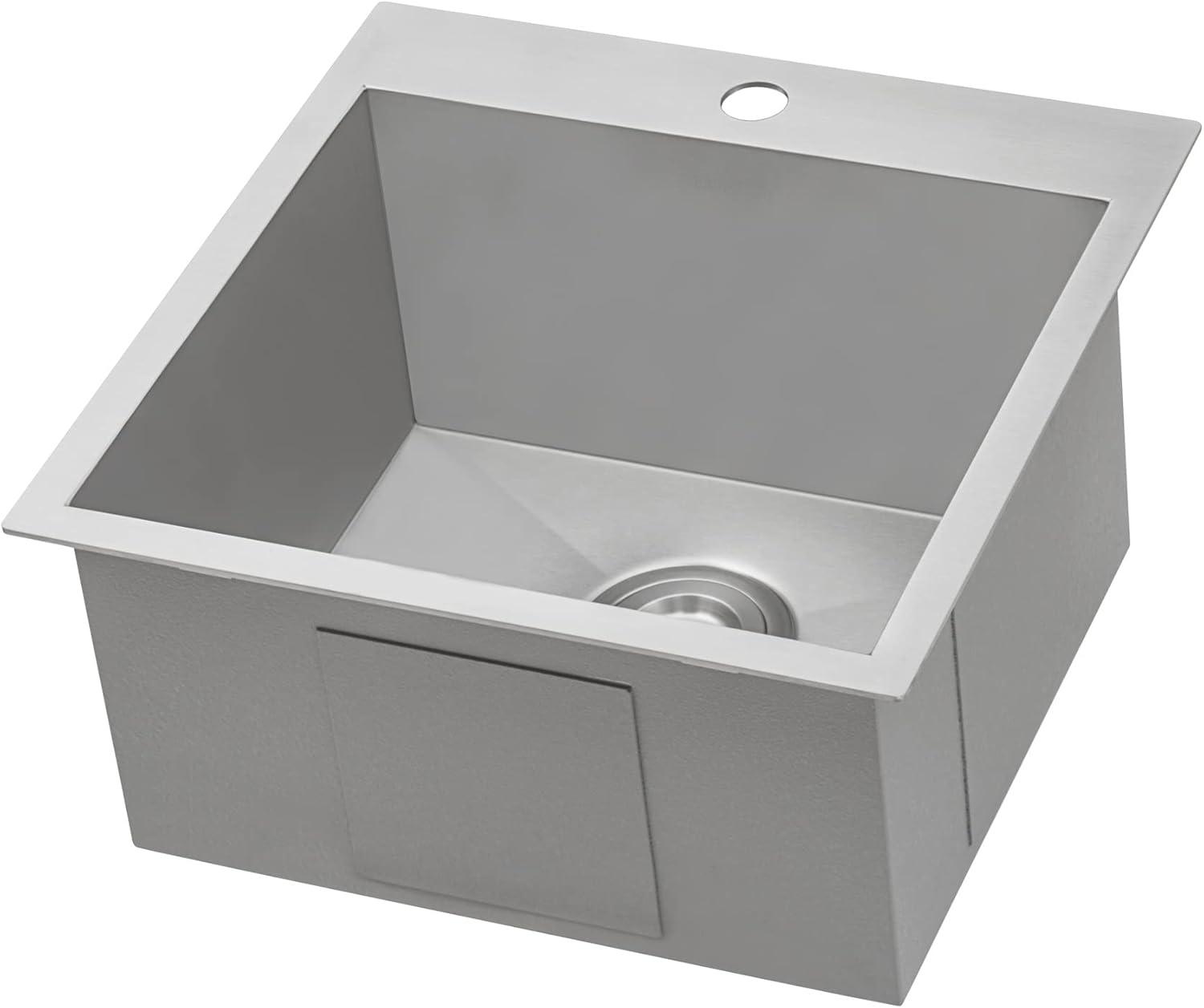 Ruvati Drop-in Topmount Bar Prep Sink 16 Gauge Stainless Steel Single Bowl