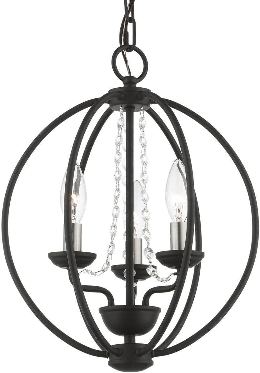 Livex Lighting Arabella 3 - Light Chandelier in  Black/Brushed Nickel