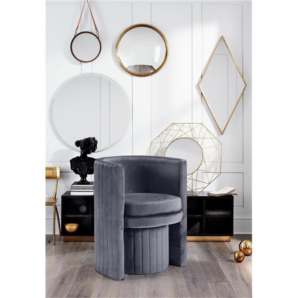Maykoosh Art Deco Dreams Cream Velvet Accent Chair