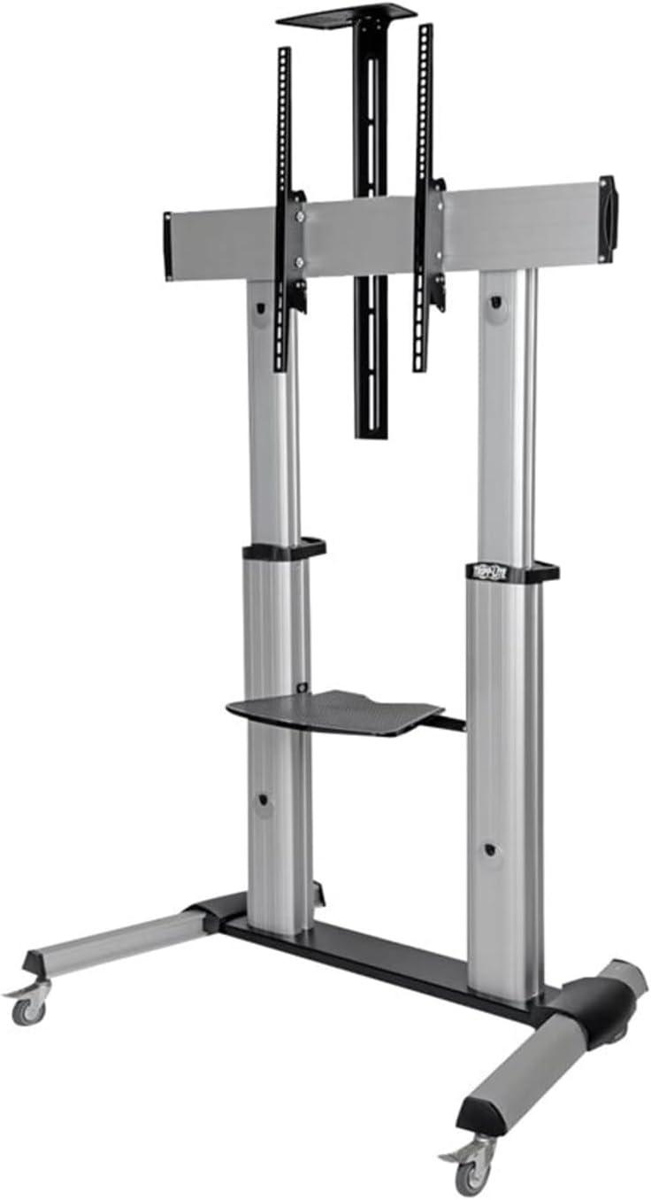 Tripp Lite DMCS60100XX 60-100 in. Heavy-Duty Mobile Flat & Curved Panel Floor Stand, Black & Silver