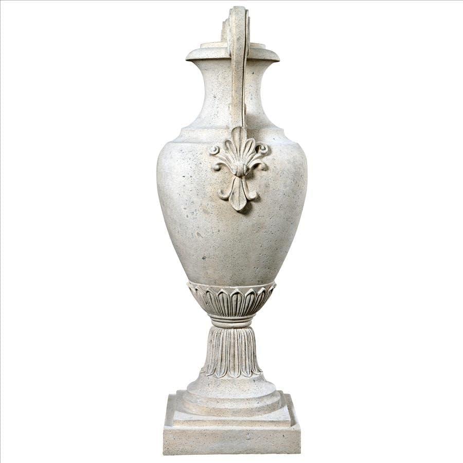 Large Faux Limestone Fiberglass Garden Urn