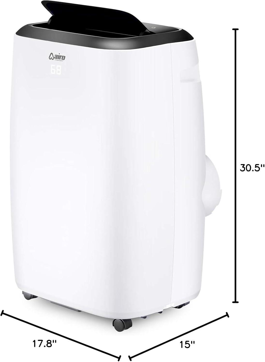 Compact White Portable Air Conditioner with Remote Control