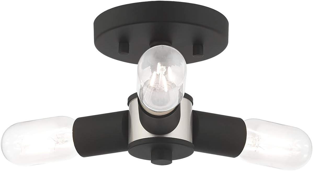 Livex Lighting Copenhagen 3 - Light Flush Mount in  Black