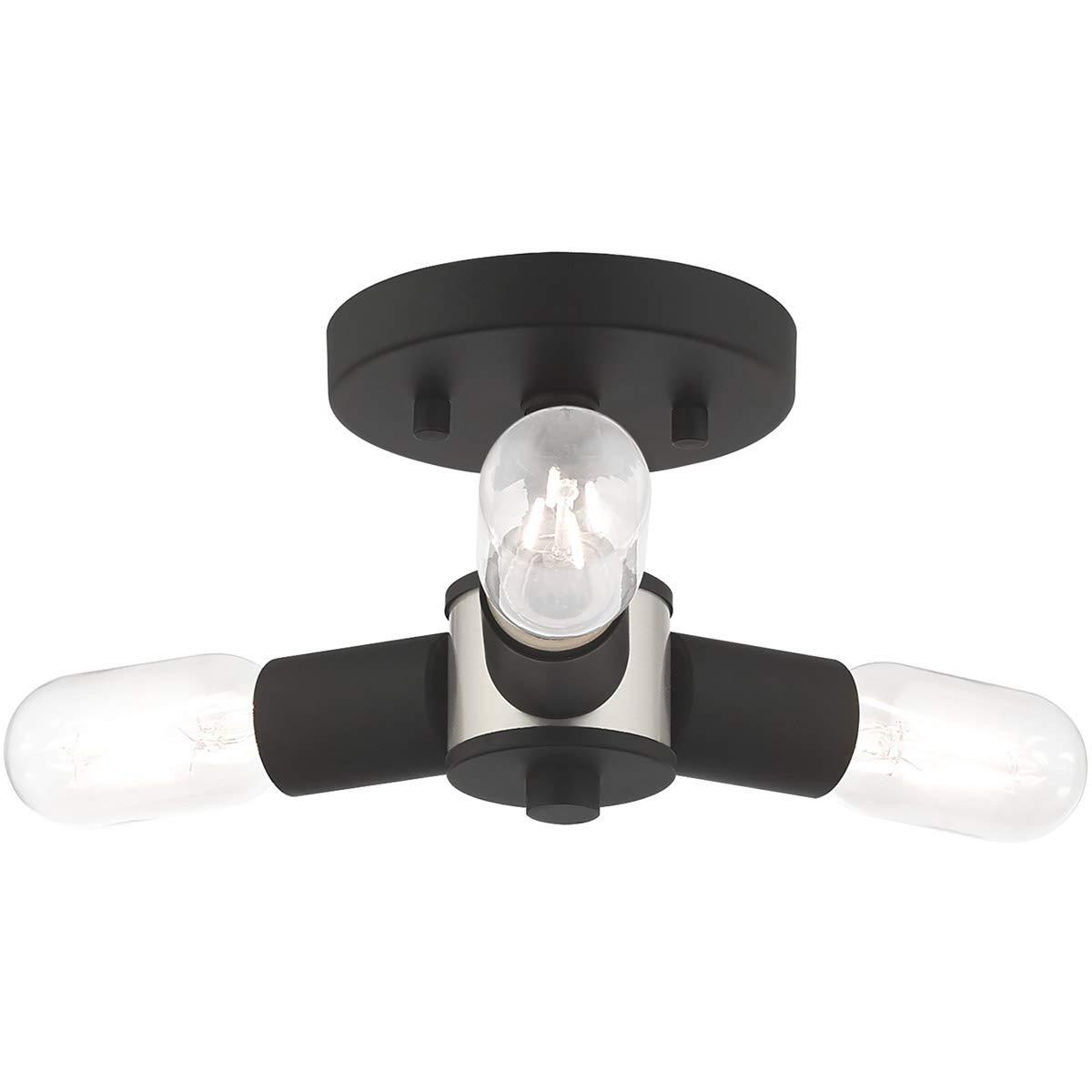 Livex Lighting Copenhagen 3 - Light Flush Mount in  Black