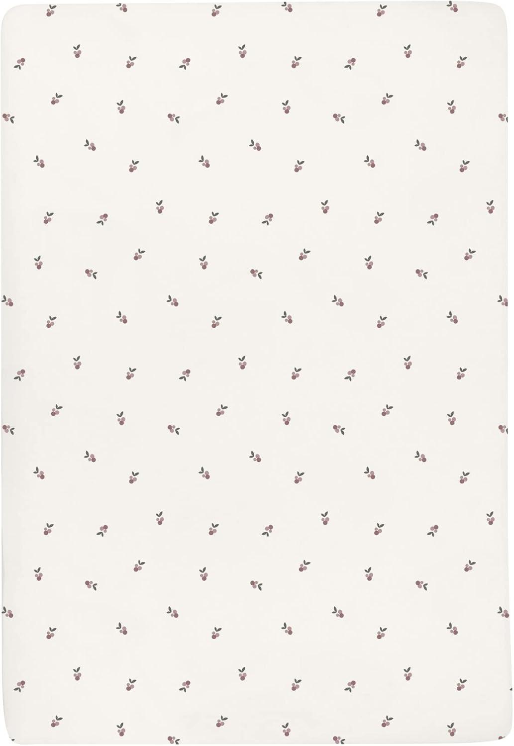 Ely's & Co. Waterproof Crib Sheets -Berry and Cluster Dot Blue 2 Pack