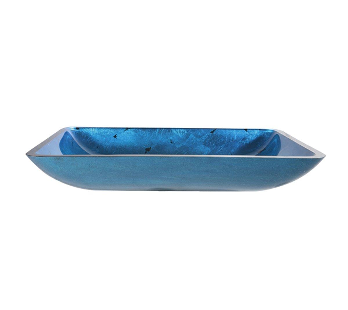 Galaxy Glass Rectangular Vessel Bathroom Sink