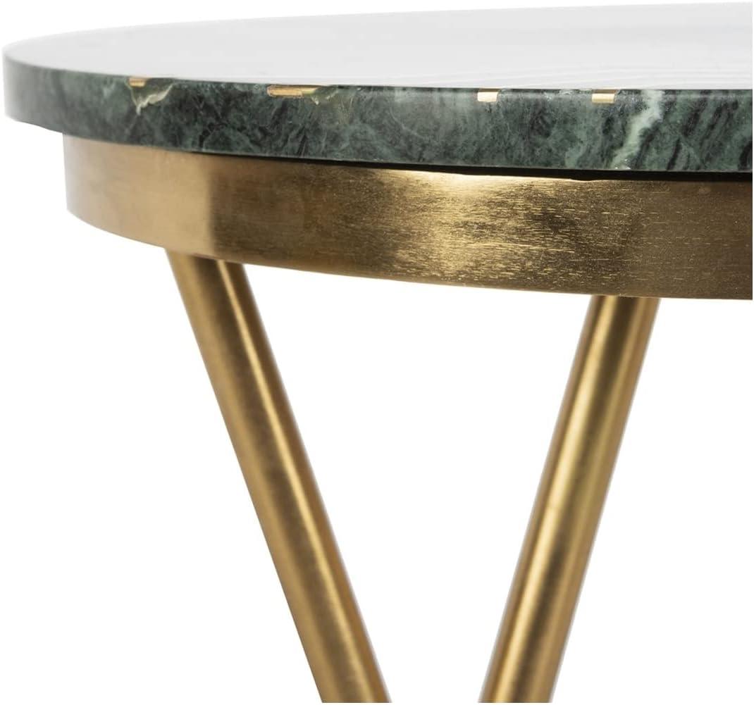 Safavieh Coletta Round Marble Top Accent End Table