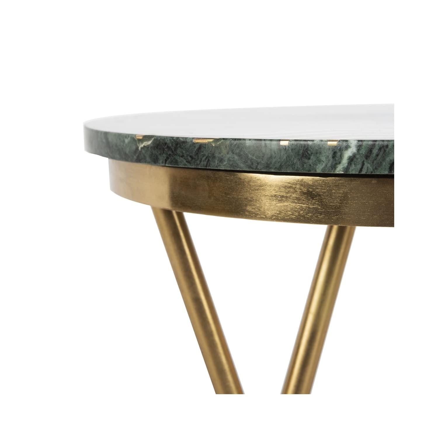 Safavieh  Coletta Marble Accent Table - Dark Green - 18" x 18" x 23"