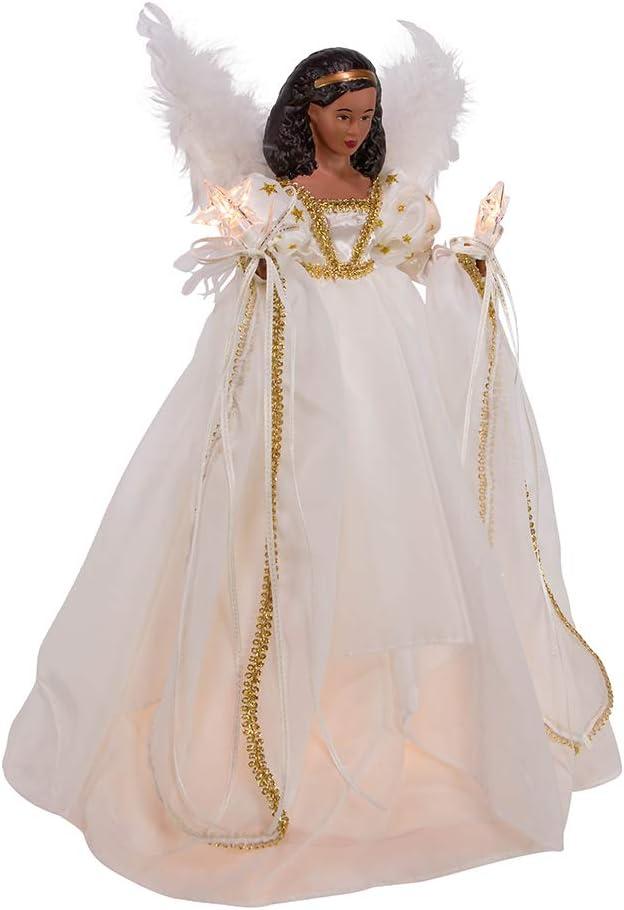 UL 10-Light Black Angel Tree Topper