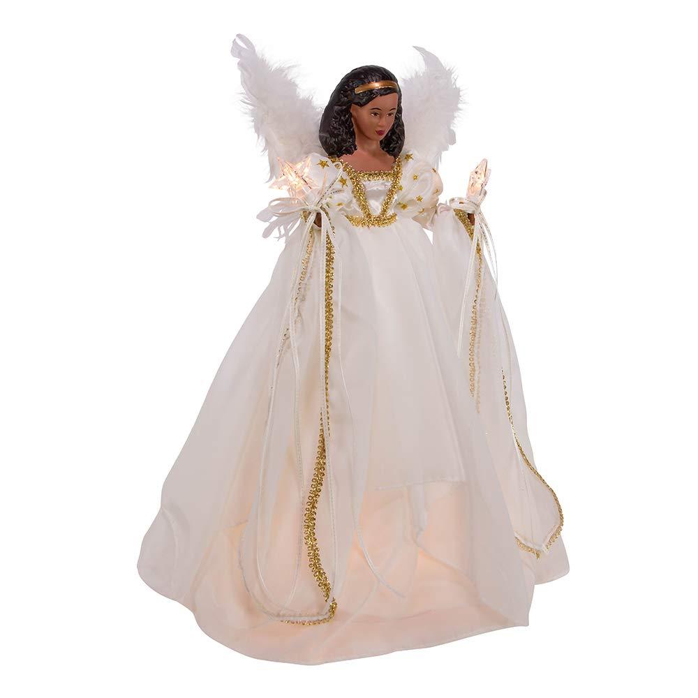 UL 10-Light Black Angel Tree Topper