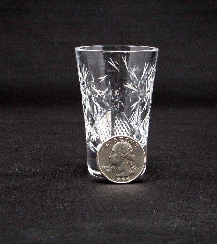 SET of 6 Russian CUT Crystal Shot Glasses 35ml Hand Made
