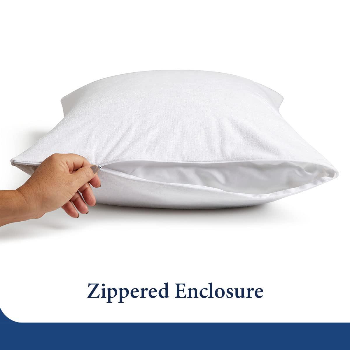 Cosy House Collection Cosy House Collection Luxury Zippered Pillow Protector - 100% Waterproof - Rayon Derived from Bamboo (Set of 2)