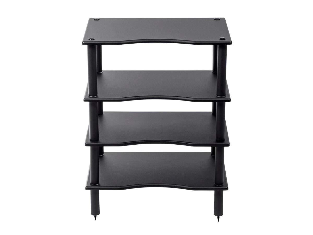 Monolith 4 Tier/Shelf Audio Stand - Black | Open Air Storage, Modular Design, Sturdy, Compatible With Bose, Polk, Sony, Yamaha, Pioneer and others
