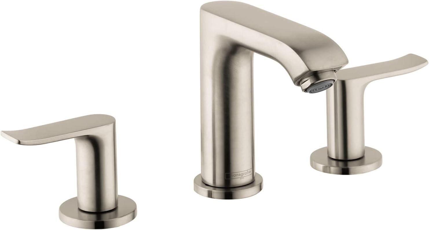 Elegant 18" Brushed Nickel Modern Bathroom Faucet