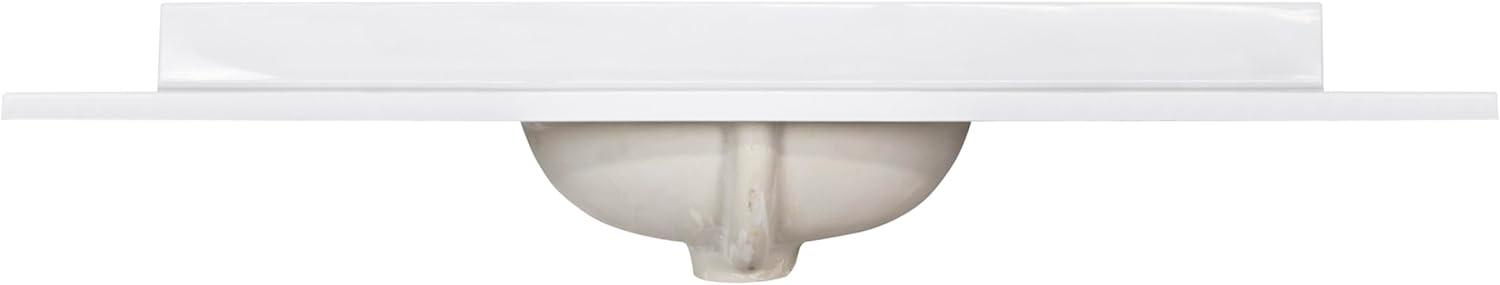 Cultured Marble Widespread Vanity Top – 49-Inch Single Bowl Sink 8-Inch Widespread with Integrated Backsplash – Reinforced Packaging – Solid White, Design House, 586388