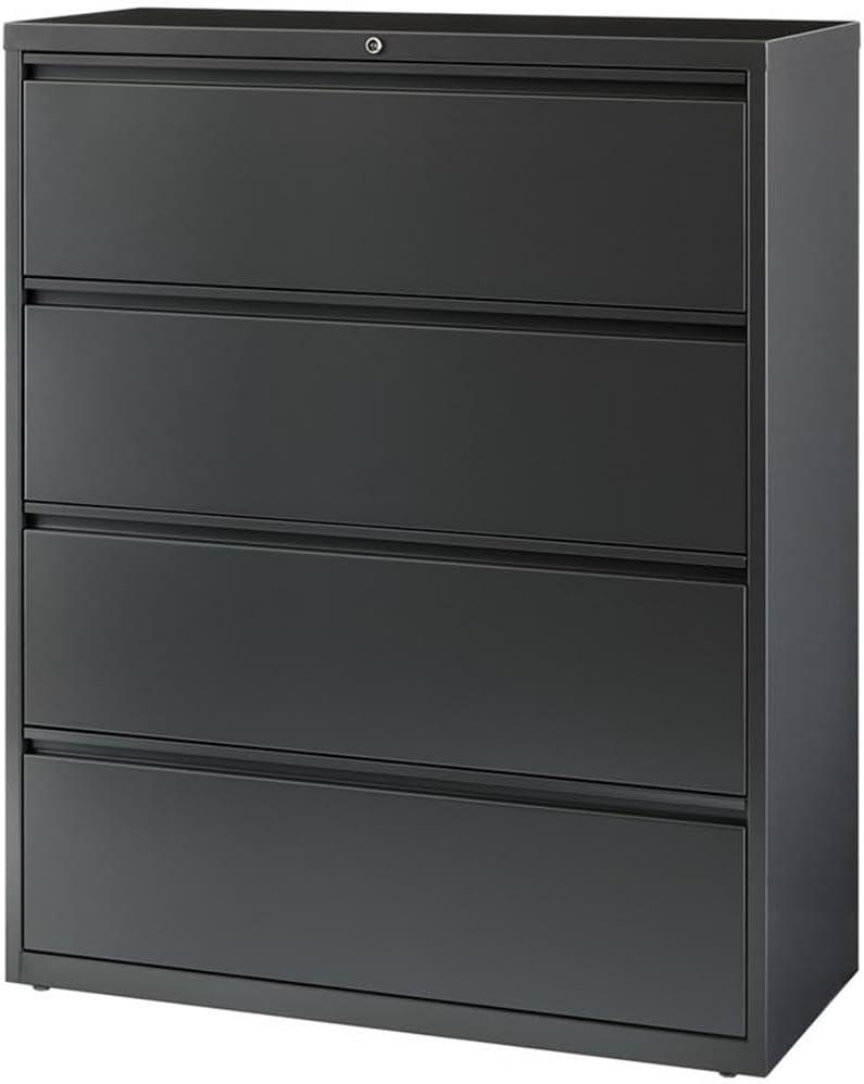 Charcoal 4 Drawer Lockable Fire Resistant Lateral File Cabinet