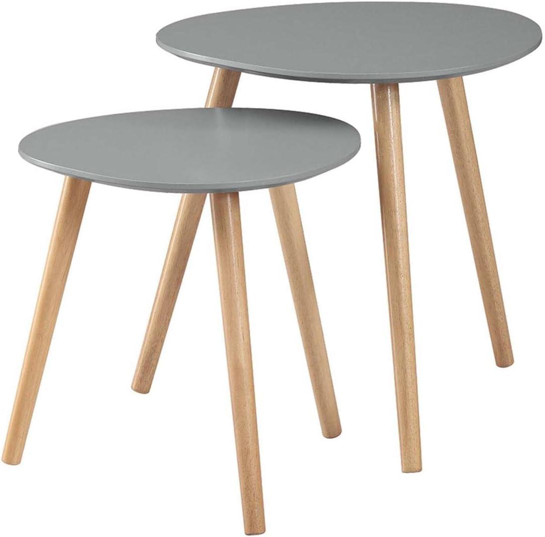 Oslo Gray and Light Oak Nesting End Tables