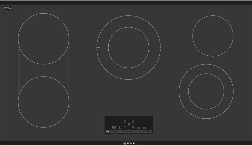 Bosch NET8668UC 36 inch Black Built-In Electric Cooktop