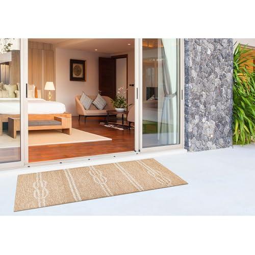 Capri Ropes Hand-Tufted Indoor/Outdoor Beige & White Rug