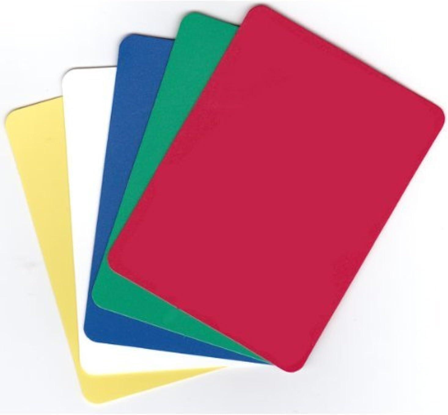 Set of 5 Multicolor Plastic Poker Cut Cards