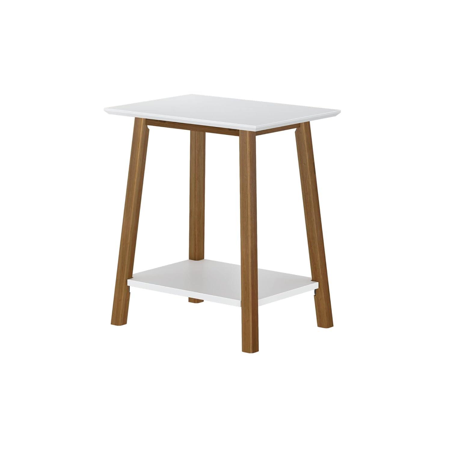 Plank+Beam Nightstand, Solid Wood Mid-Century Modern Bedside Table for Bedroom