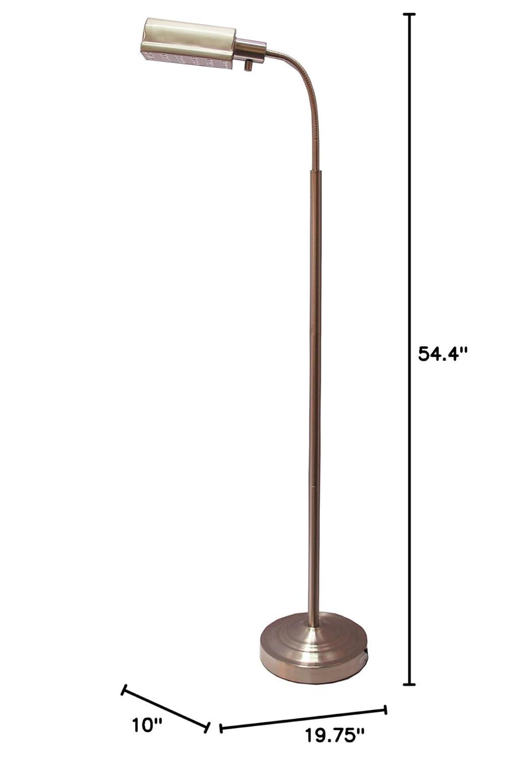 daylight24 Natural Daylight Battery Operated Cordless Floor Lamp, Brushed Nickel