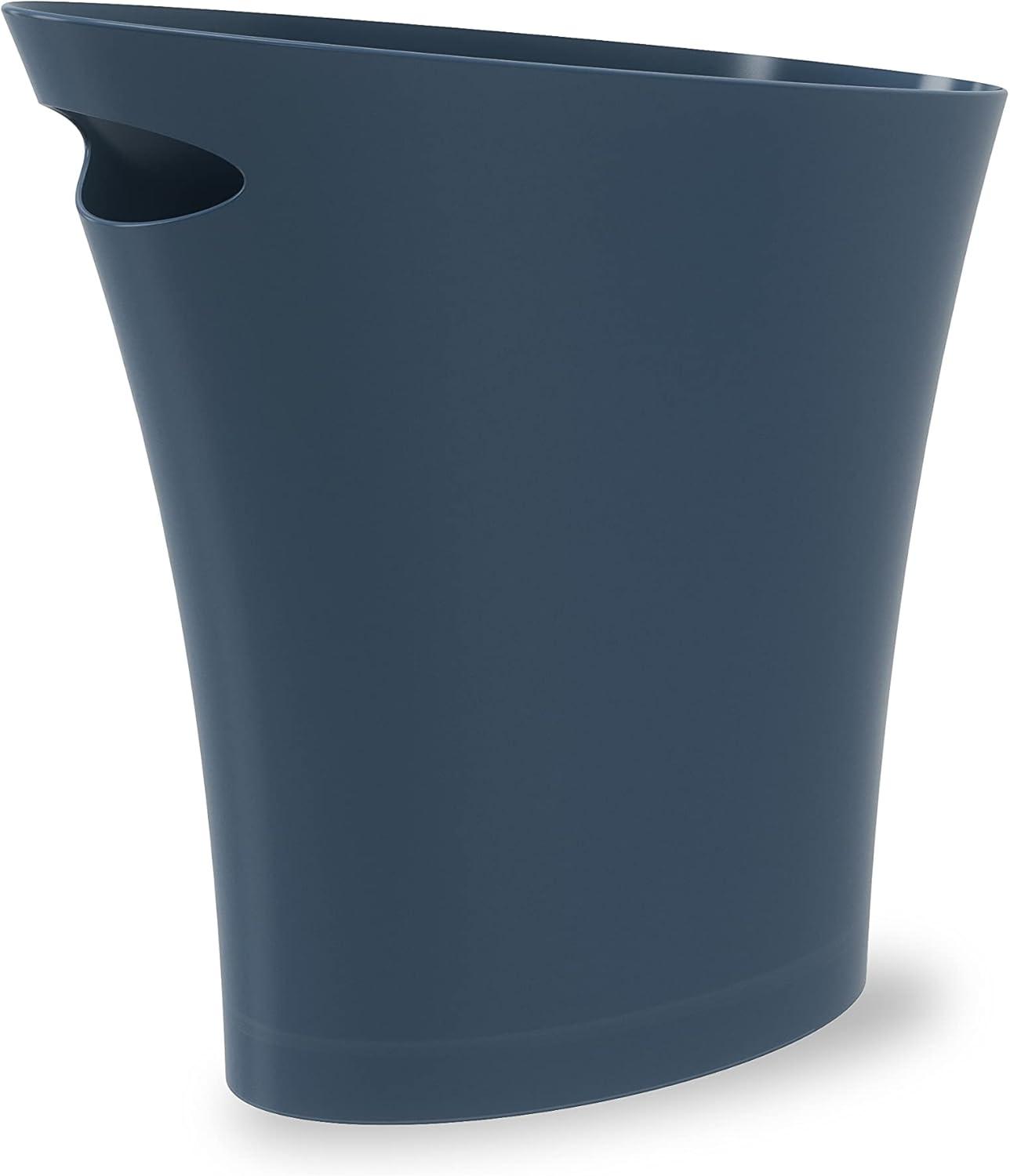 Skinny Plastic Open Waste Basket - 2 Gallons