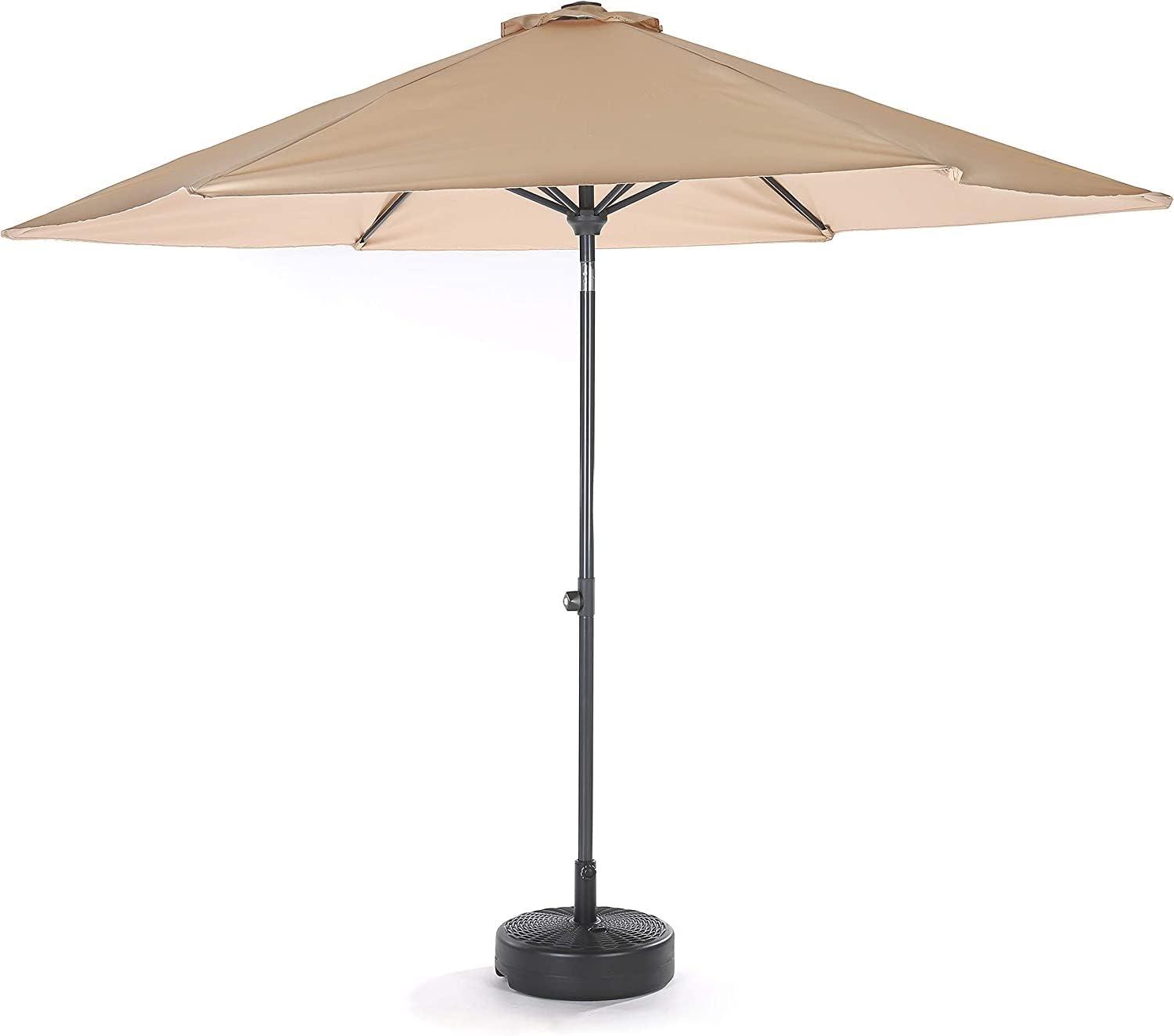 Black Plastic Fillable Patio Umbrella Base Stand