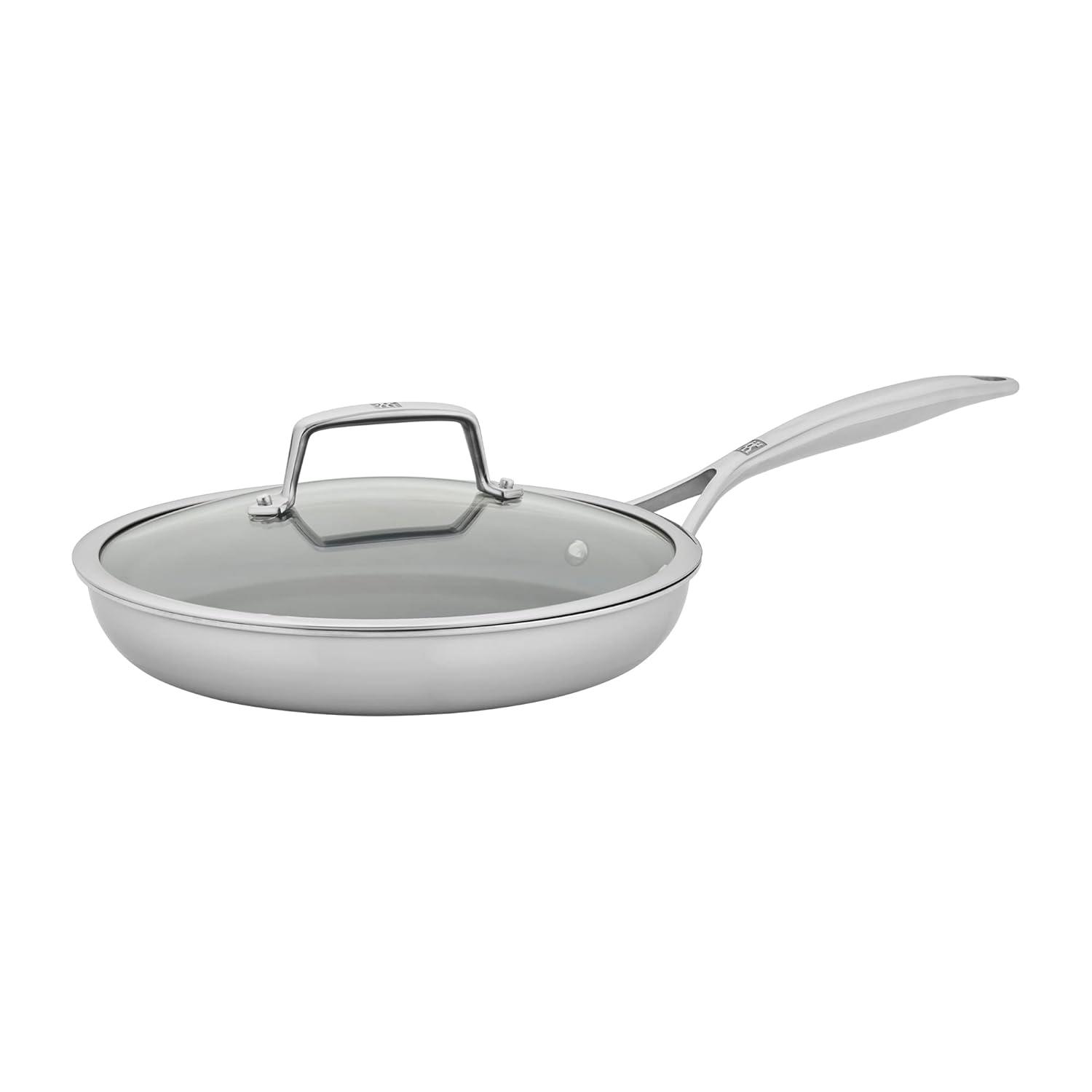 ZWILLING J.A. Henckels ZWILLING Energy Plus 10-inch Stainless Steel Ceramic Nonstick Fry Pan with Lid