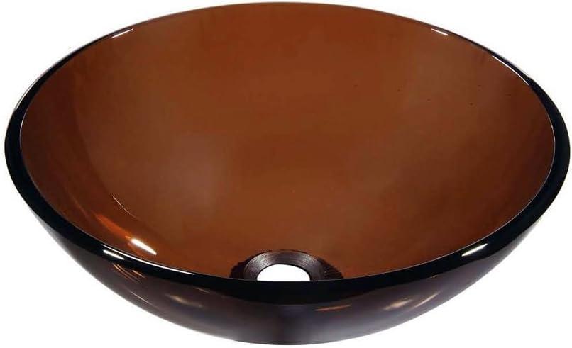 Dawn Kitchen  Tempered Glass Wash Basin - Brown - Round Shape