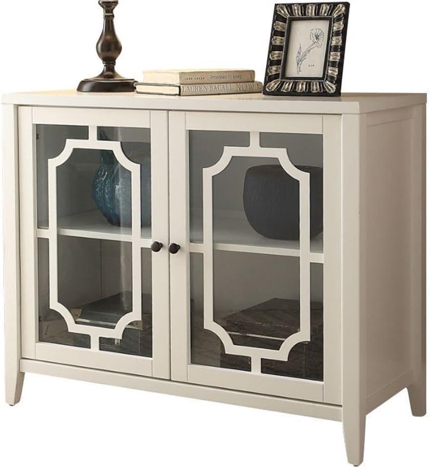 Acme Furniture Ceara Decorative Storage Cabinet White Finish