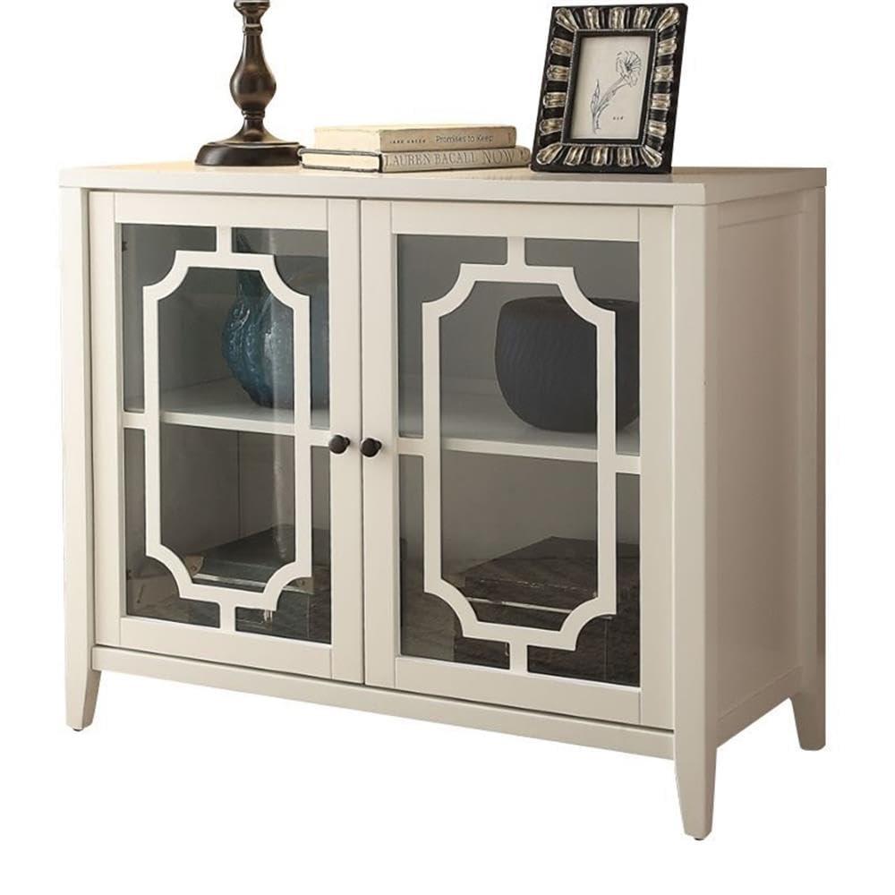 Acme Furniture Ceara Decorative Storage Cabinet White Finish