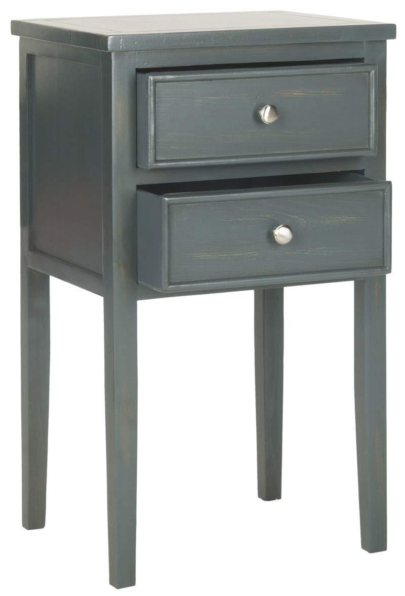 Toby Accent Table with Storage Drawers - Dark Teal - Safavieh.