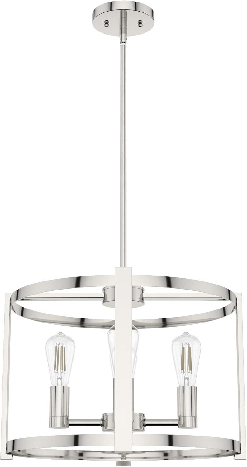 Astwood 18" Polished Nickel Drum Cage Chandelier