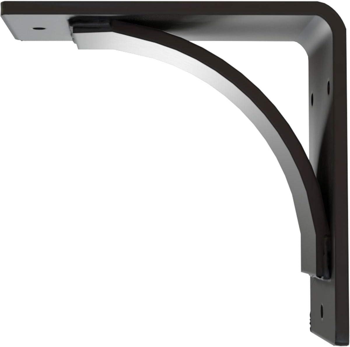 Ekena Millwork 3"W x 6"D x 6"H Morris Steel Bracket, Powder Coated Black