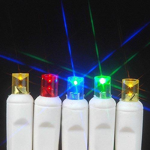 8.5 Foot 20 Light Mini LED Crafting Lights by Novelty Lights, Multicolor LEDs on White Wire, 24 Inch Lead, Non-Connectable Short Fairy Light String