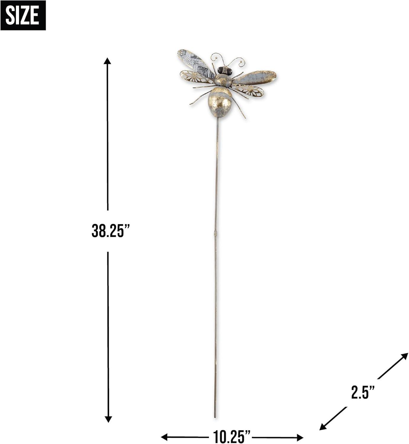 DII Iron Garden Stake Collection 3-Dimensional, Mixed Media, Medium Bee, Medium