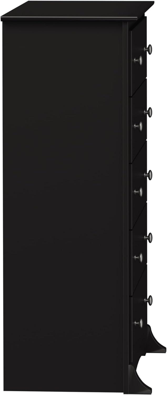 Prepac Sonoma Superior 5-Drawer Chest for Bedroom - Spacious and Stylish Chest of Drawers, Measuring 17.75"D x 31.5"W x 44.75"H, In Black Finish