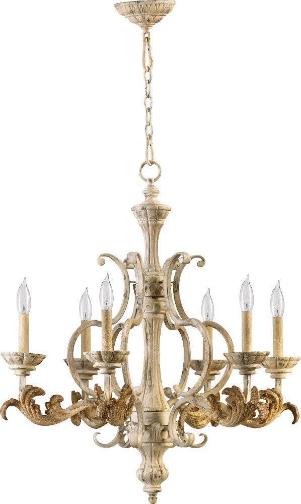 Quorum Lighting Florence 6-Light Chandelier, 6 Lights, Persian White