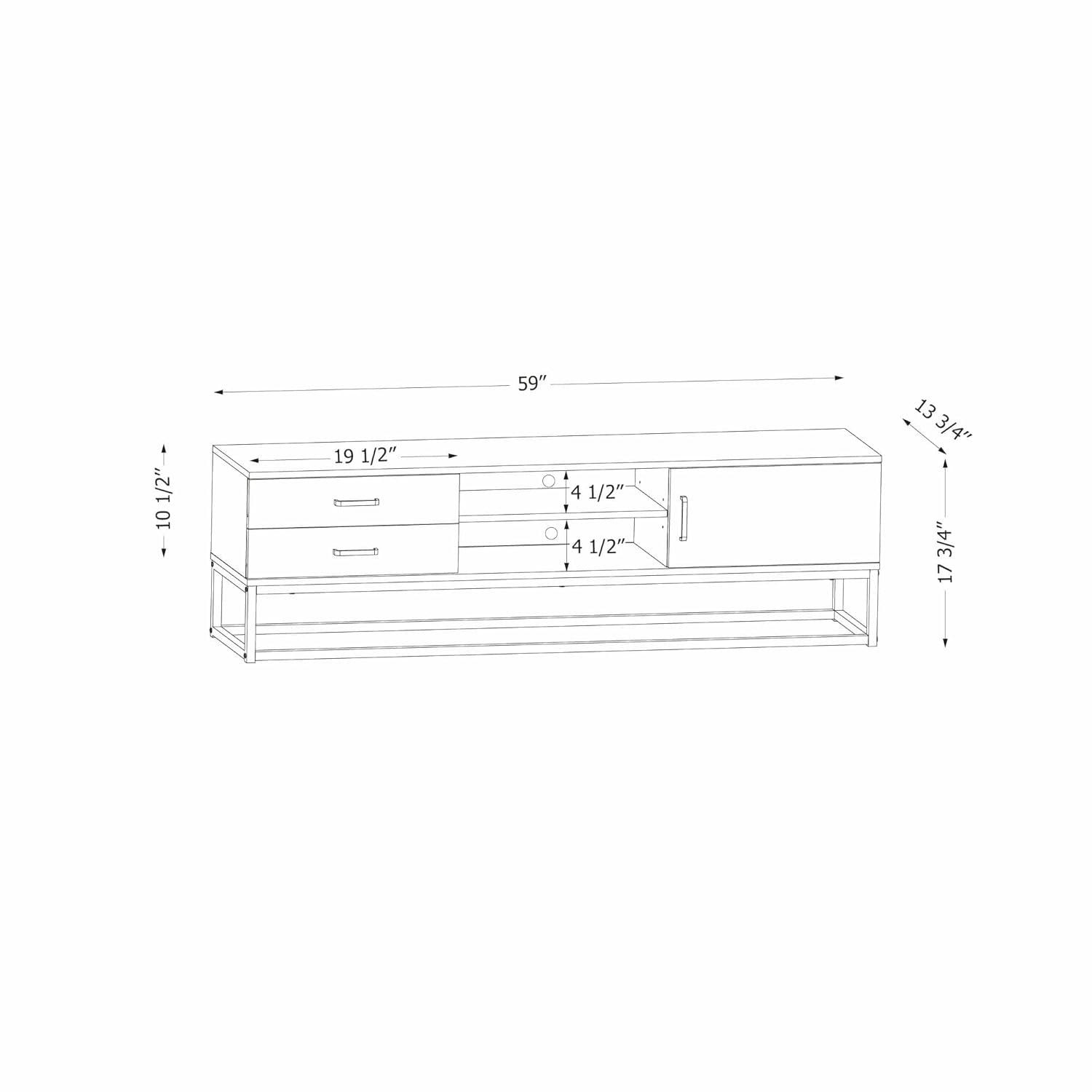 South Shore Mezzy TV Stand for TVs up to 65"