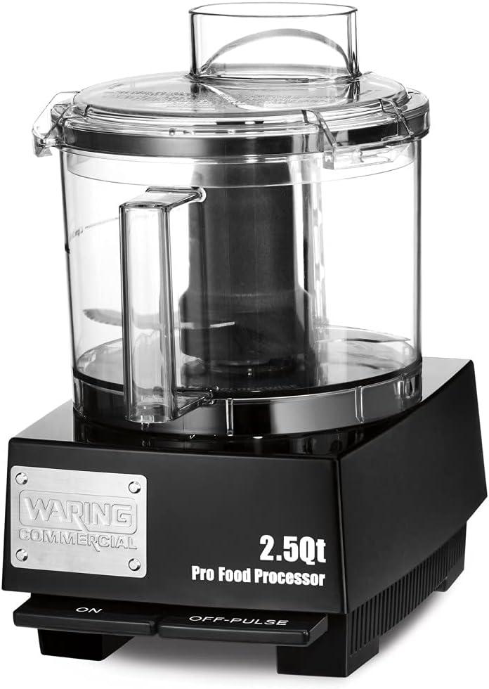 waring commercial wfp11sw liquiloc space-saving batch bowl food processor with liquilock seal system, 2-1/2-quart, clear