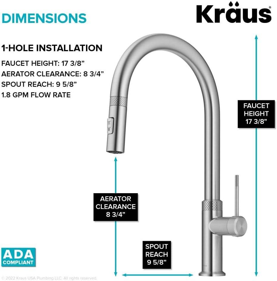 Kraus Oletto Single Handle High-arc Kitchen Faucet