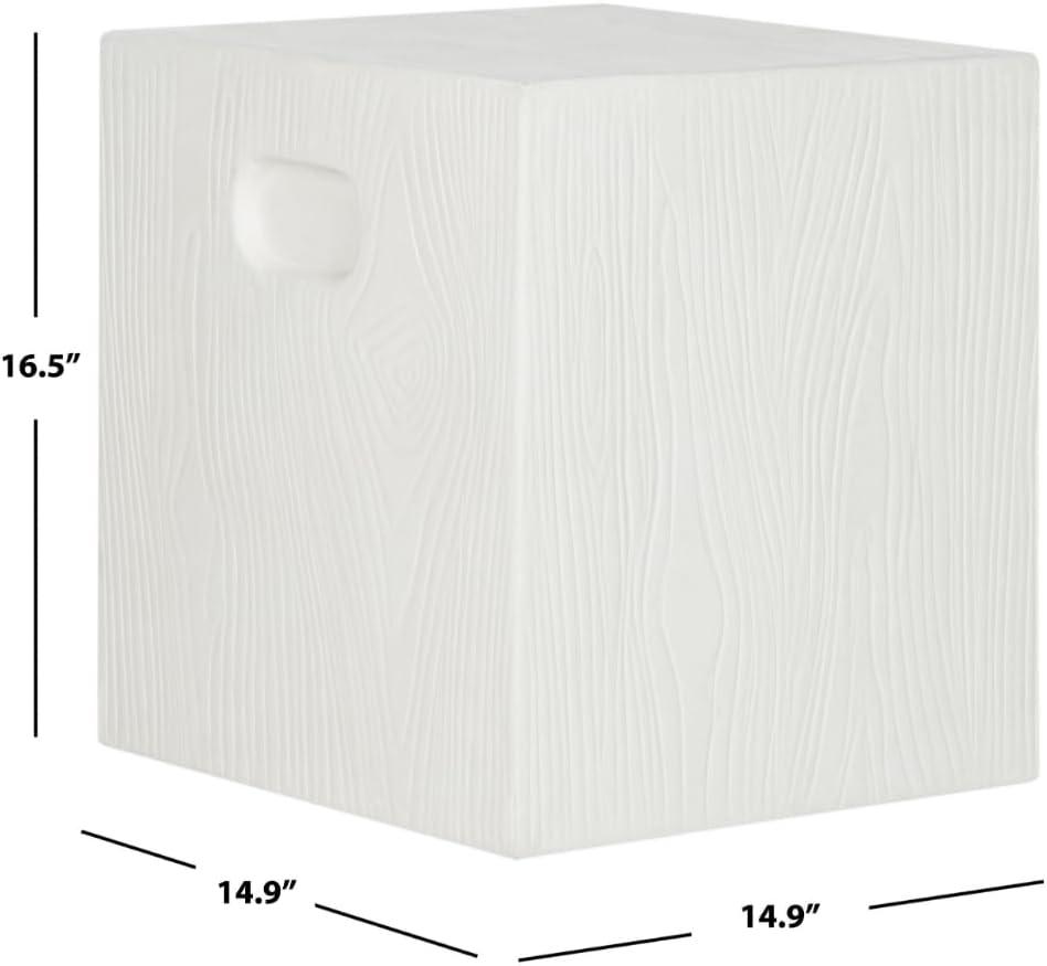 Cube Accent Stool - Indoor/Outdoor - VNN1003 - White - Safavieh