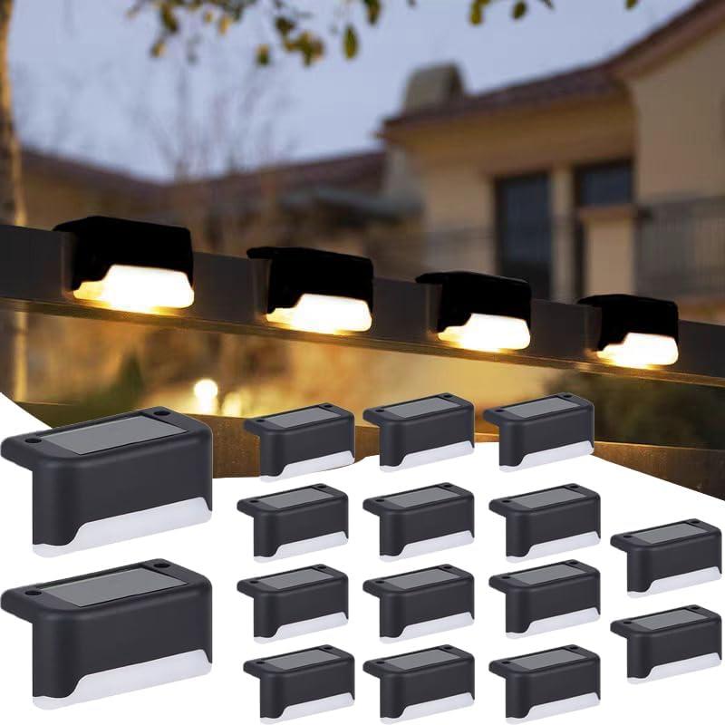 Black Solar Powered LED Deck and Fence Lights Multipack