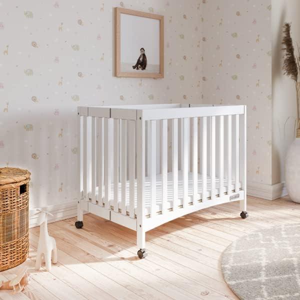 London Mini Portable Crib With Mattress