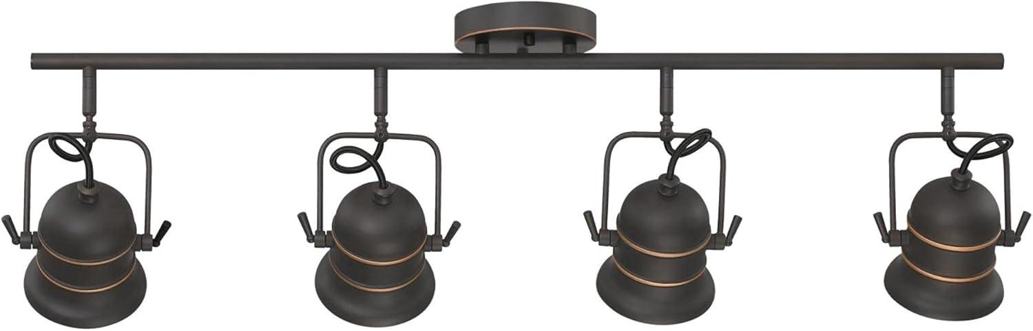 Boswell Oil Rubbed Bronze 4-Light Industrial Track Light