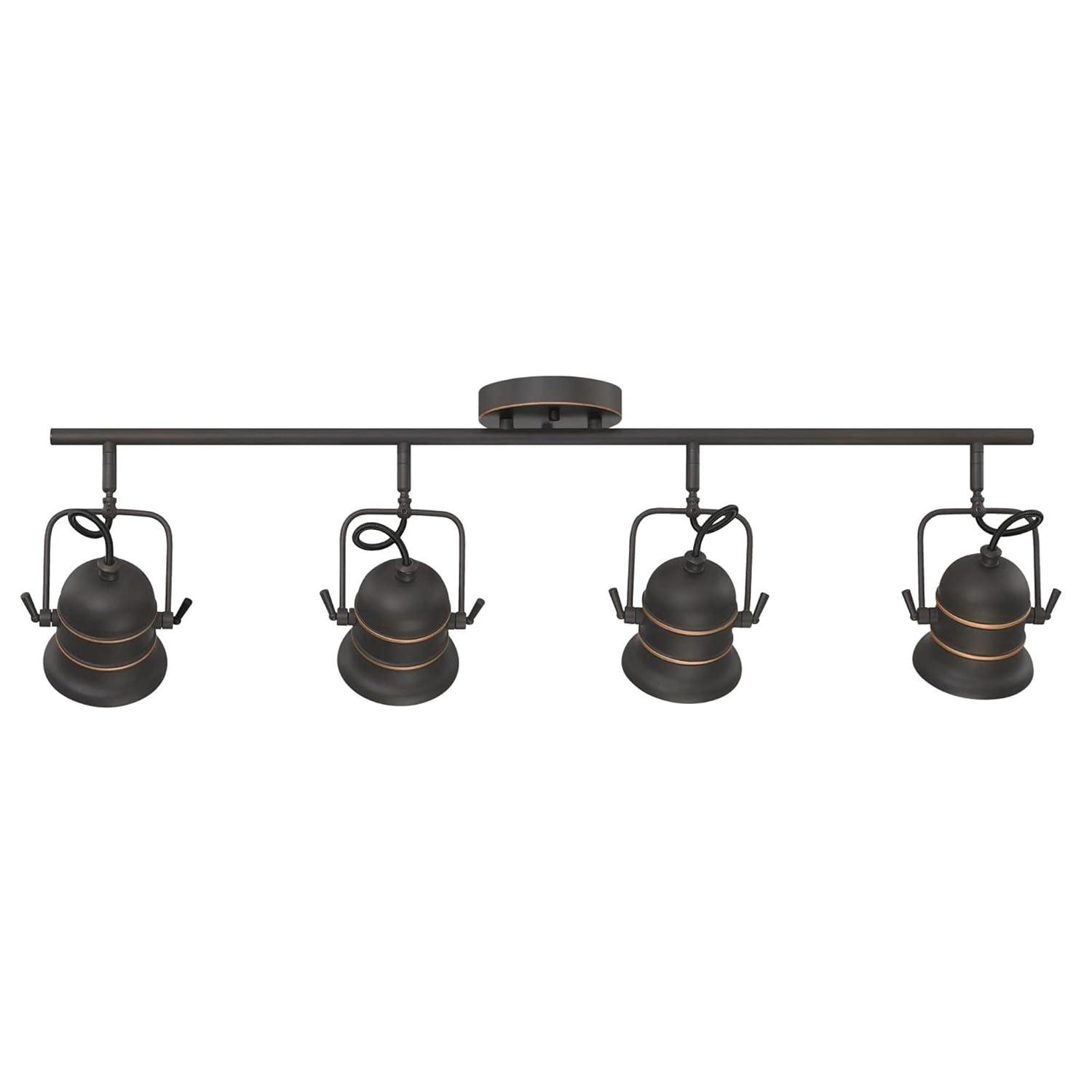 Boswell 3 ft. 4-Light Oil-Rubbed Bronze with Highlights Track Light Kit