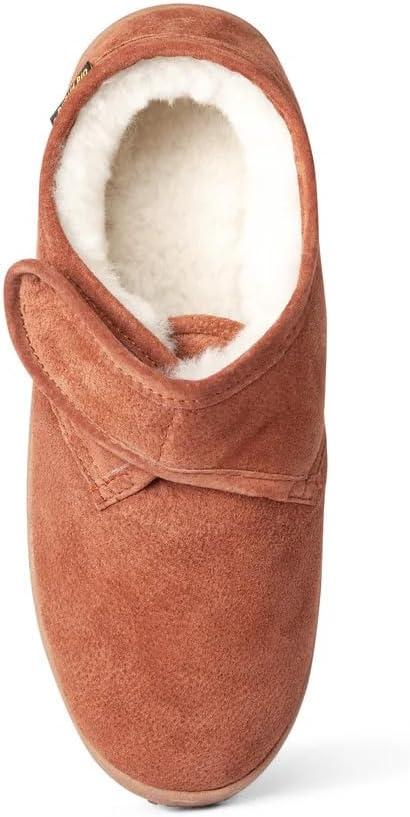 Old Friend Footwear Old Friend Adjustable Bootee Wide Slipper Brown | 421204 215