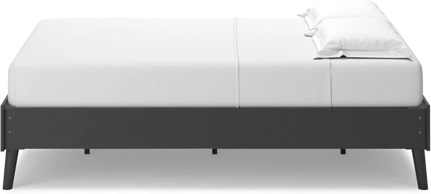Signature Design by Ashley Full Charlang Platform Bed Black/Gray: Modern Style, No Box Spring Needed